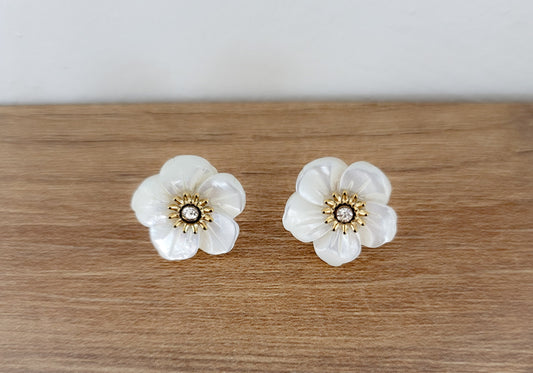 Les boucles d'oreilles "Vanille"